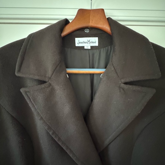 Jonathan Michael Size 14 Wool Double-Breasted Winter Trench Coat - Picture 11 of 14